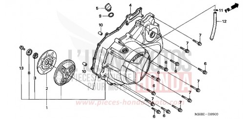 COPERCHIO CARTER MOTORE DESTRO VTR1000F5 di 2005